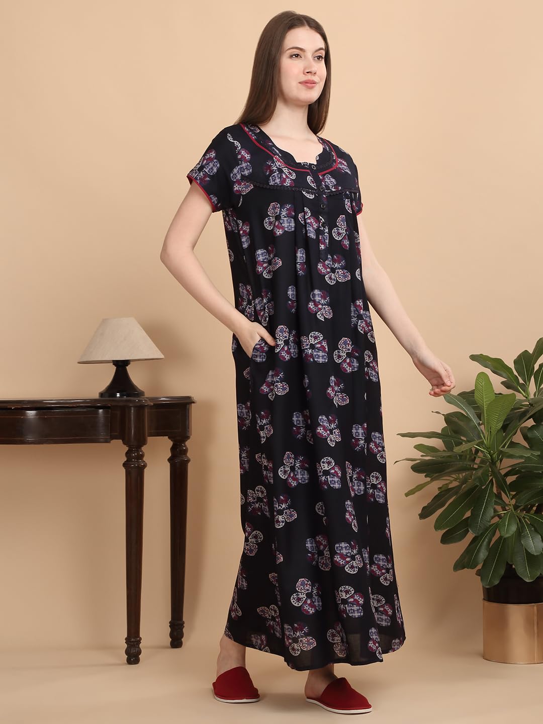 Sweet Dreams Women Printed Night Dress