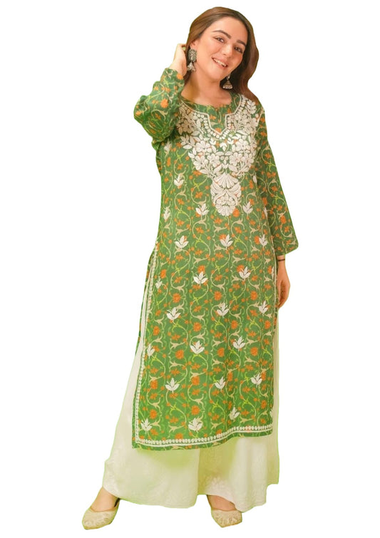 ANNI DESIGNER Women's Rayon Blend Straight Fit Kurta
