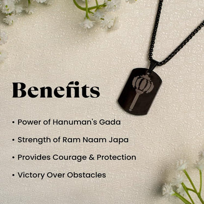 Astrotalk Hanuman Ji Gada Pendant | Infused with Ram Naam Japa | Symbol of Power & Protection | Hanuman Ji Locket for Men & Women