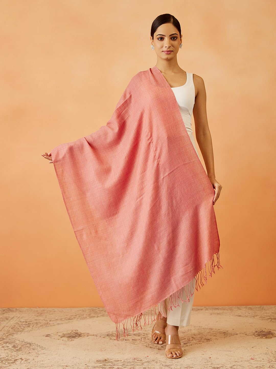Pashmoda Women Rahmat Fine Wool Melange Stole (Size 28x80 Inches)