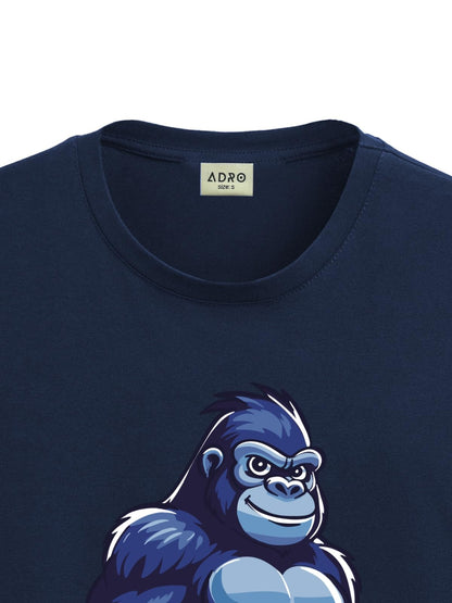 ADRO T Shirts for Boys & Girls || Gorilla Printed T-Shirt || Ages 3-14 || 100% Cotton Round Neck Tshirt for Boys & Girls||KRN-GO
