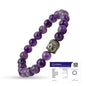 Astrotalk Amethyst Bracelet | Healing Crystal for Calmness & Spiritual Growth | Crystal Bracelet for Women & Men | Natural Amethyst Stone | Certificate of Authenticity