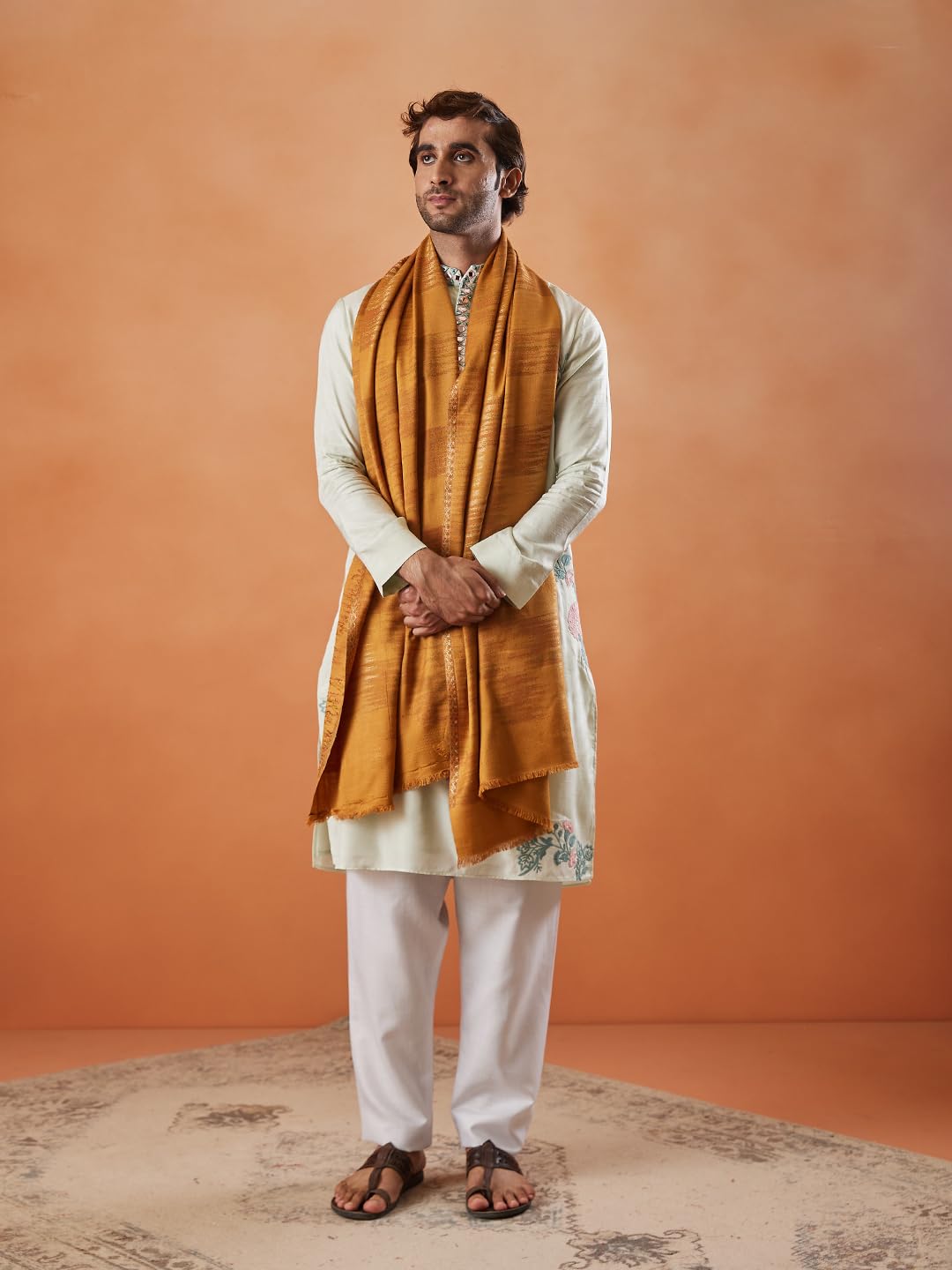 Pashmoda Men Rukhsaar Kaani Stole (Size 71x203 cm)