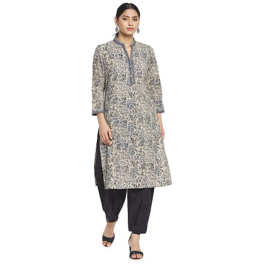 Fabindia Multicolour Cotton Printed Knee Length Kurta