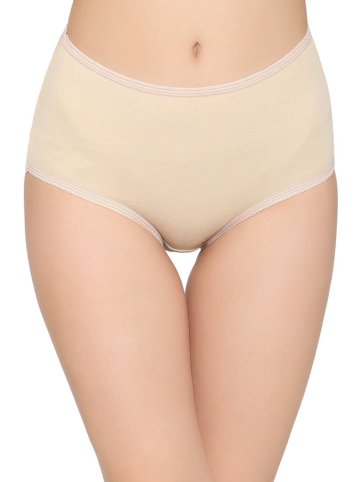 Clovia Cotton High Waist Hipster Panty (PN2703P24_Beige_3XL)