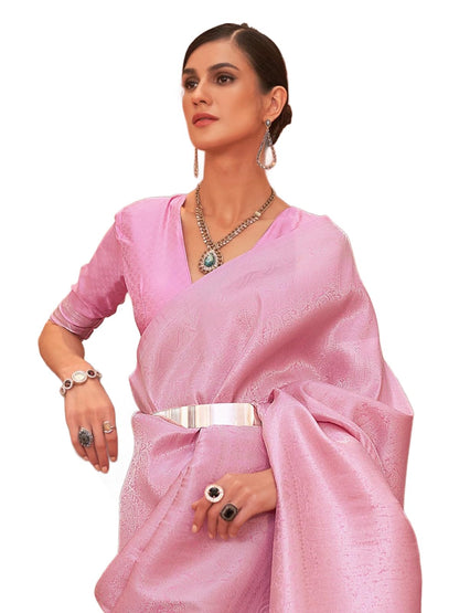 Madhuhansh WomenS Pure Kanjivaram Silk Saree With Unstitched Blouse Piece Soft Silk Fabric Jacquard And Zari Woven Stylish Sari