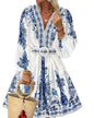 Noble Monk Women One Piece Dress | Floral Pattern | Fit And Flared Frock For Women