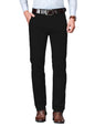 AVANOVA Mens Black Solid Trousers Light Business Style Slightly Stretch Straight Leg Pants for Outdoor Casual Daily (Trouser 12