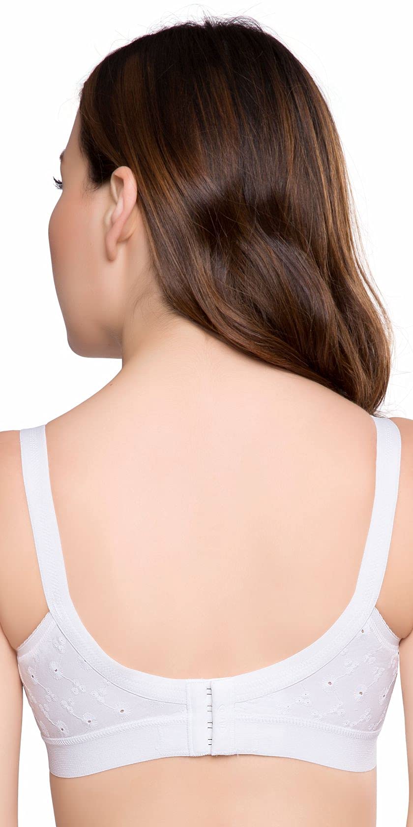 Trylo WomenS Cotton T-Shirt Bra WomenS Non-Wired Bra (Krutika Chiken_White_36D)
