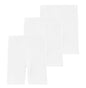 Kyda Kids GirlsS Stretchable Anti Bacterial Cycling Shorts, Yoga & Workout Gym Shorts (Pack Of 3) White