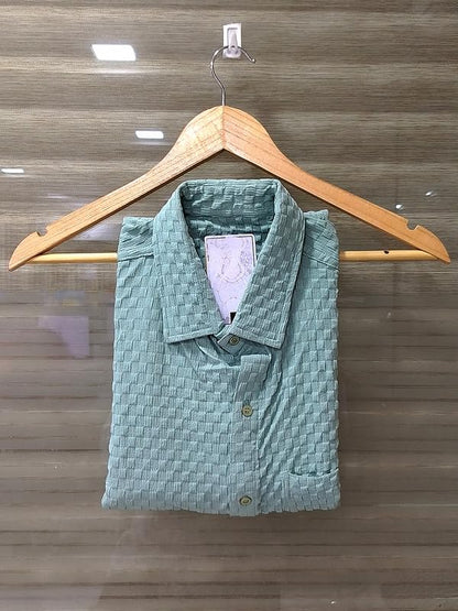 Tee Projekt Casual Shirt for Mens||Casual Comfort Button-Down Shirt for Men  Versatile and Stylish Everyday Wear Mint Green