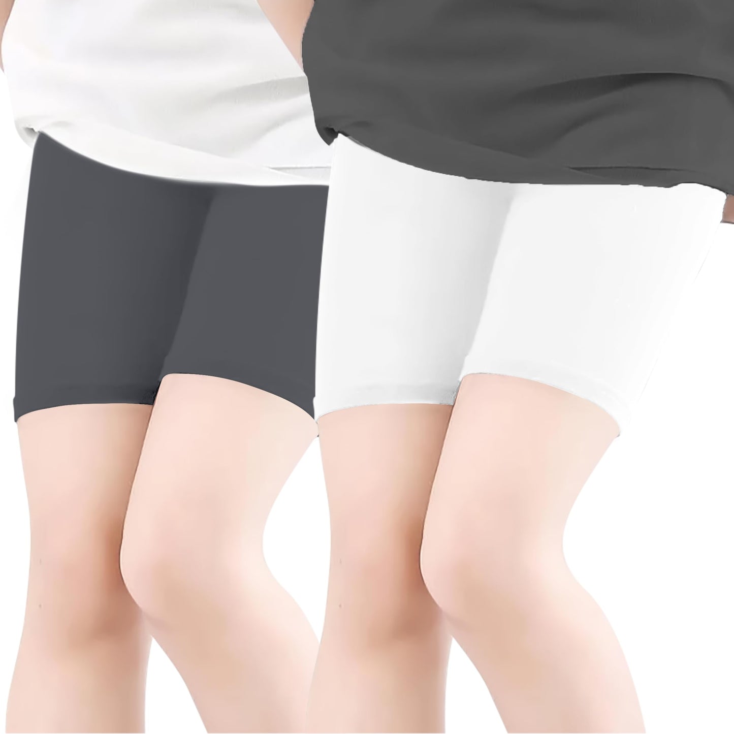 Kyda Kids  Girls Anti Bacterial Under Skirt Shorts - Under Dress Uniform Shorts & Stretchable Shorties Tights For Girls (Pack Of