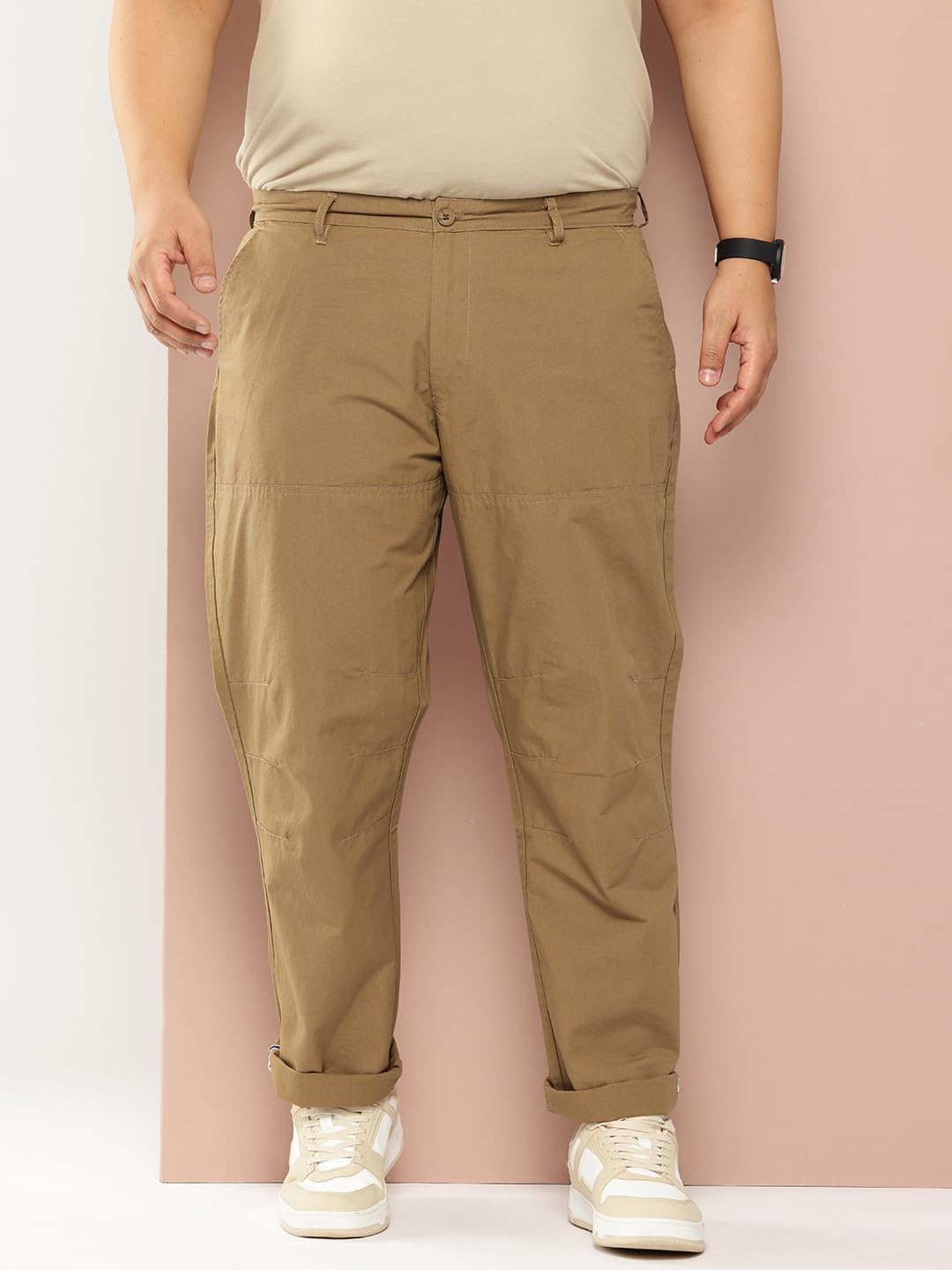 Thomas Scott Mens | Plus Size | Regular Fit | 100% Cotton | Breathable Fabric | Solid Color | Trouser | Chino | Casual Pants fo