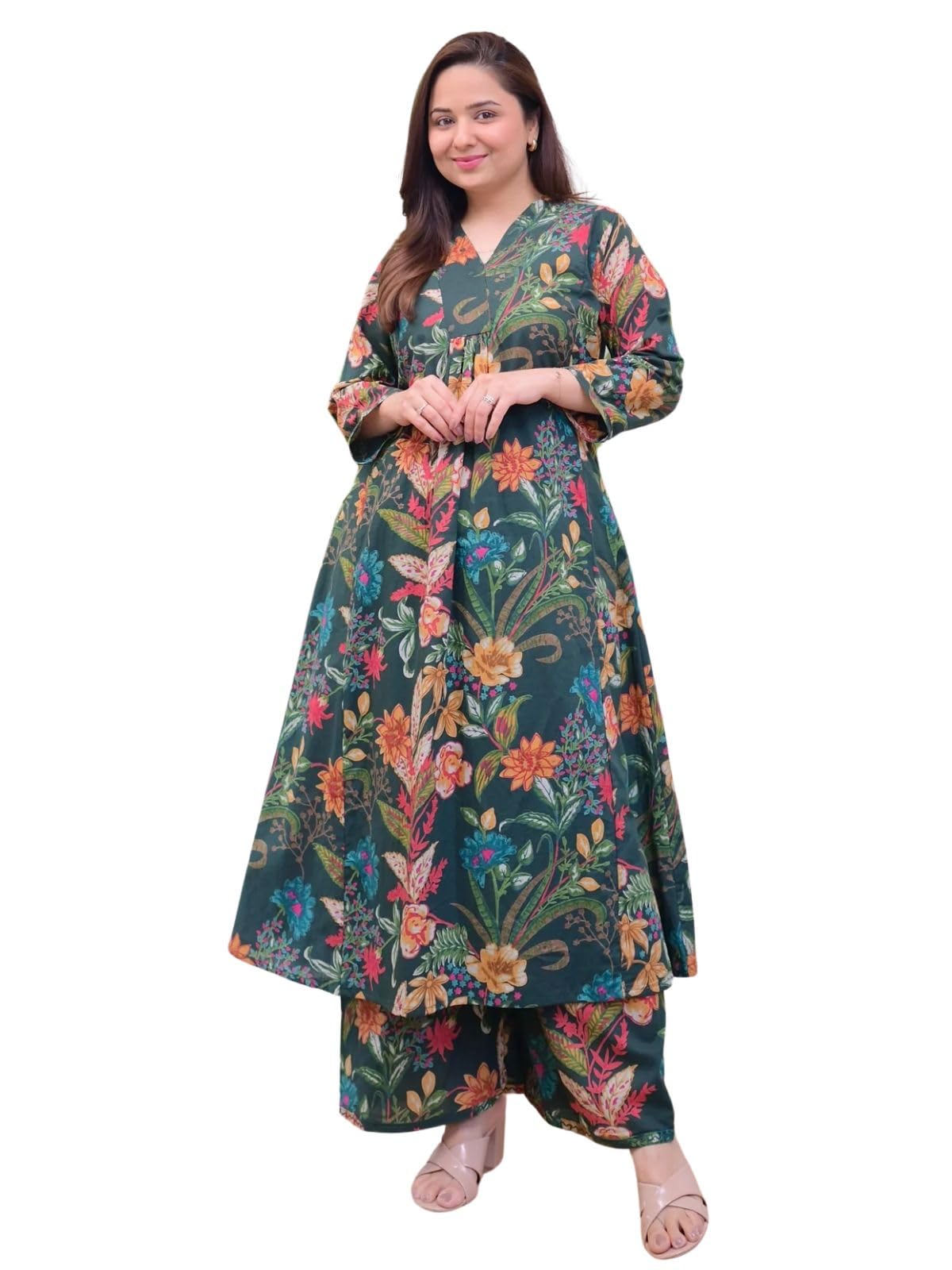 Greciilooks Kurta Sets For Women | Kurta Sets | Co-Ord Set For Women Ethnic | WomenS Rayon Viscose Straight Printed Kurta With
