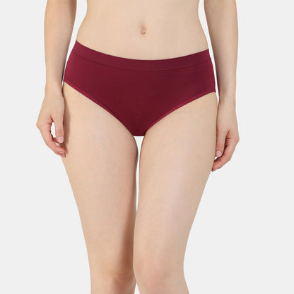 Zivame Womens Pure Cotton Classic Solid Hipster Panties (Pack of 3) (ZI2539-Anthracite Rhodendron Roebuck_Anthracite