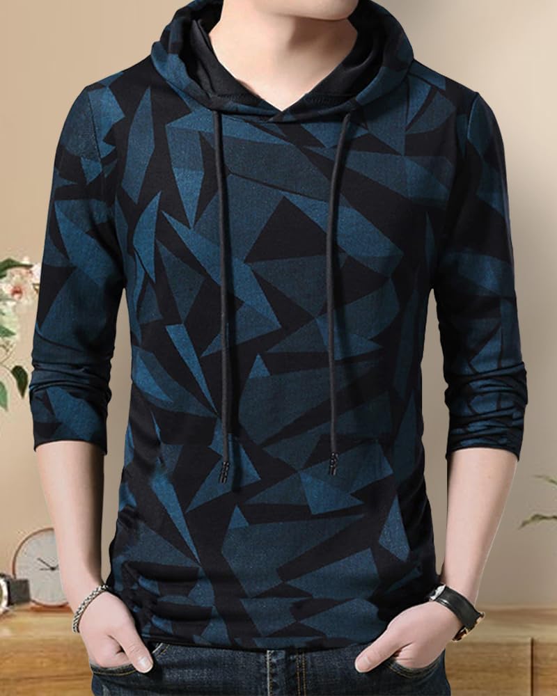 Noble Monk Men Stylish Printed T-Shirt (Pack Of 2) | Full Sleeve | Hooded Neck | Combo Hoodies For Men