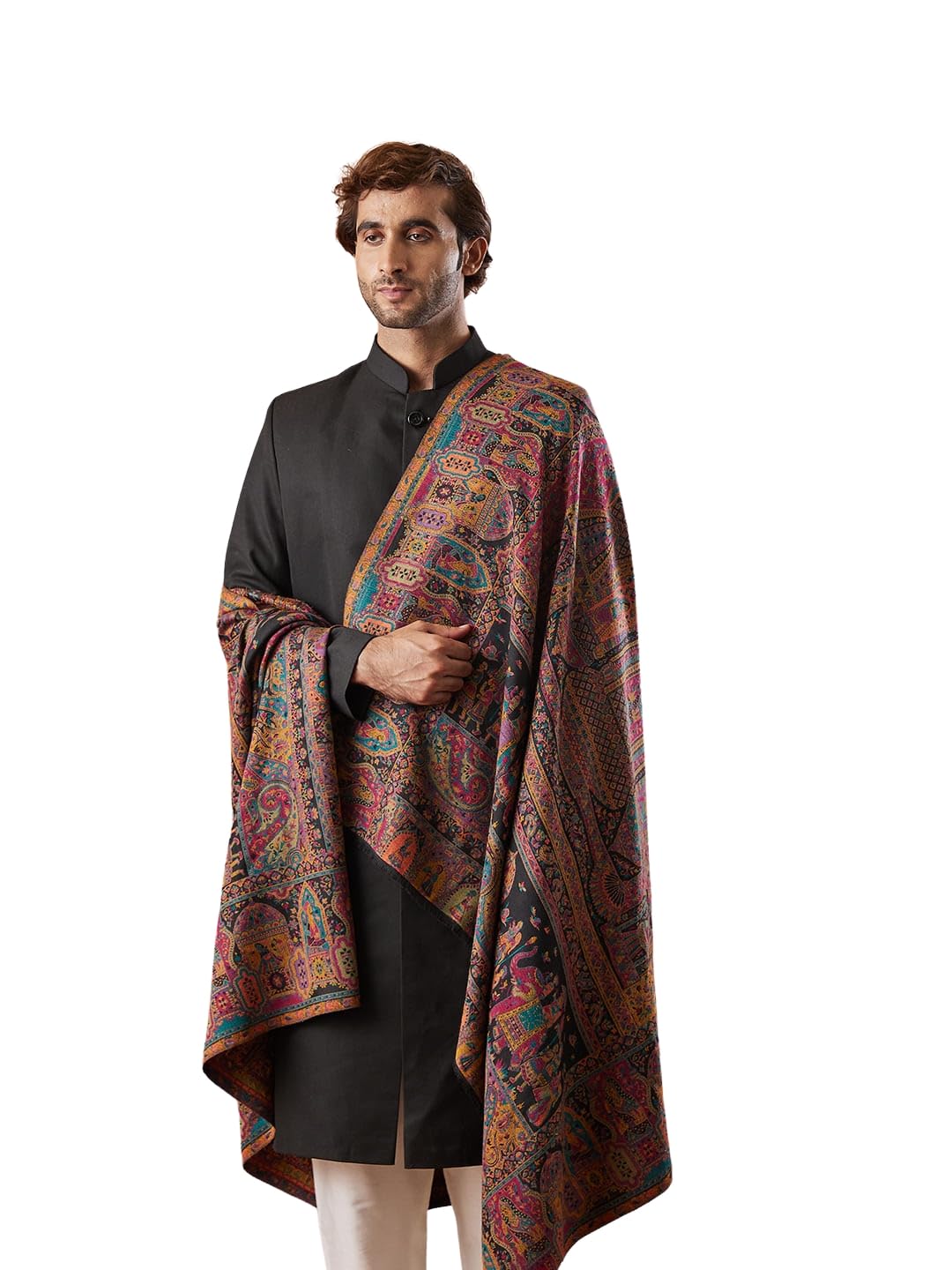 Pashmoda Men Shahi Mehfil Kaani Shawl (Size: 101x203 Cm)