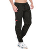 SHODOX Mens Casual Regular Fit Cargo Trackpant with Drawstring, Elastic Bottom with Side Pockets (Pack of 1) Black