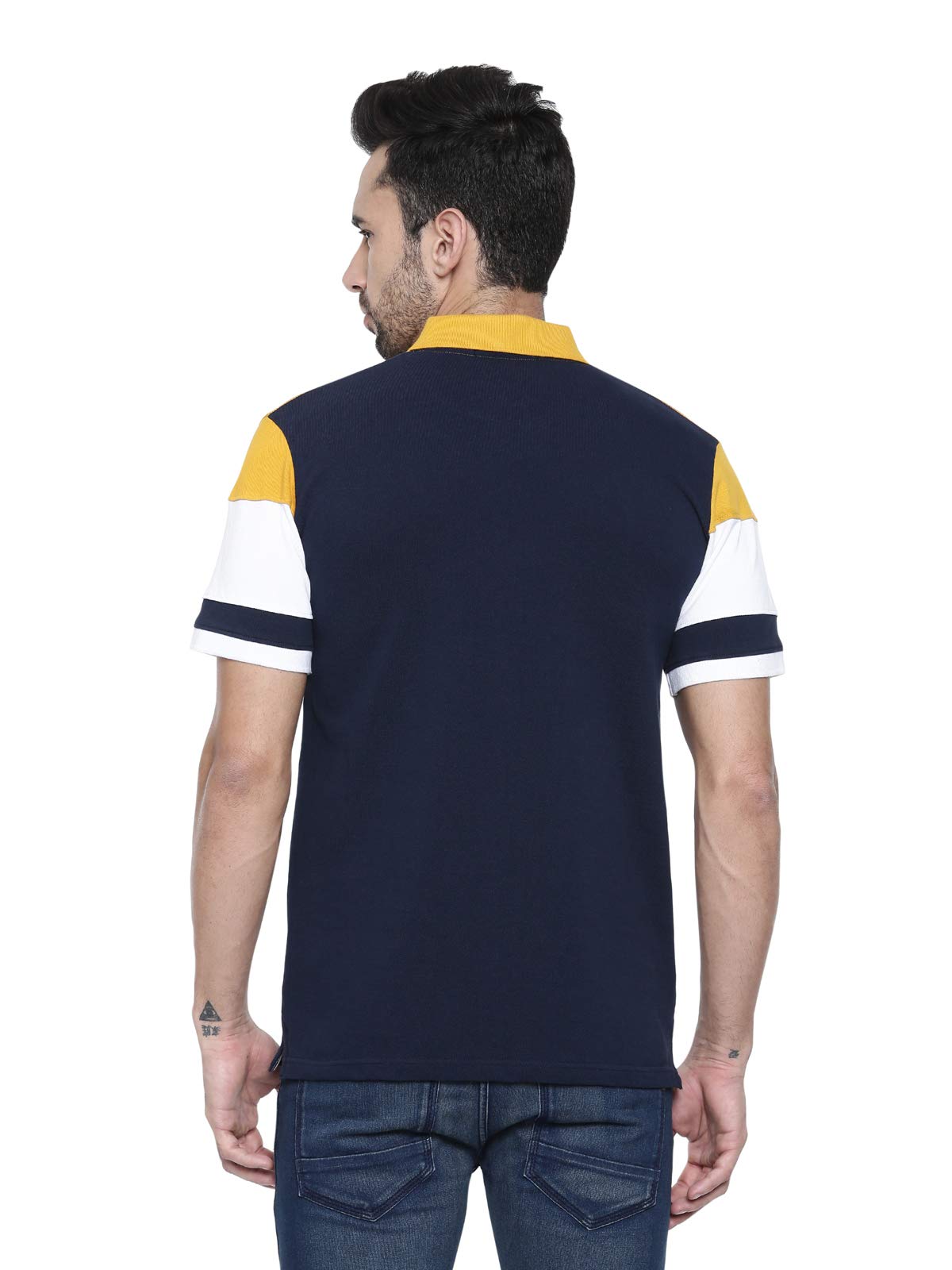ADRO Branded Polo T-Shirts for Men (Yellow)