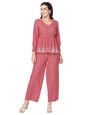 Selvia Co-ords Set for Women|Cotton Lycra Tunic & Trouser Set|Ethnic Co-ords Set for Women|Embroidery Two Piece Co-ord Set(642CT