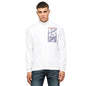 Pepe Jeans MenS Cotton Collared Neck Karson Graphic Printed Zip-Thru Regular Fit Sweatshirt (White, Medium)