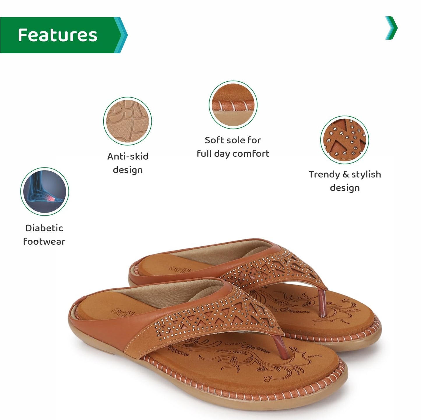 Ortho Joy Doctor Slipper For Women Fancy || Orthopedic WomenS Slipper || Comfortable Slippers For Women