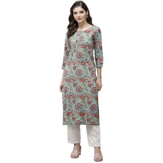anubhutee Women Ethnic Printed Kurta with Trousers