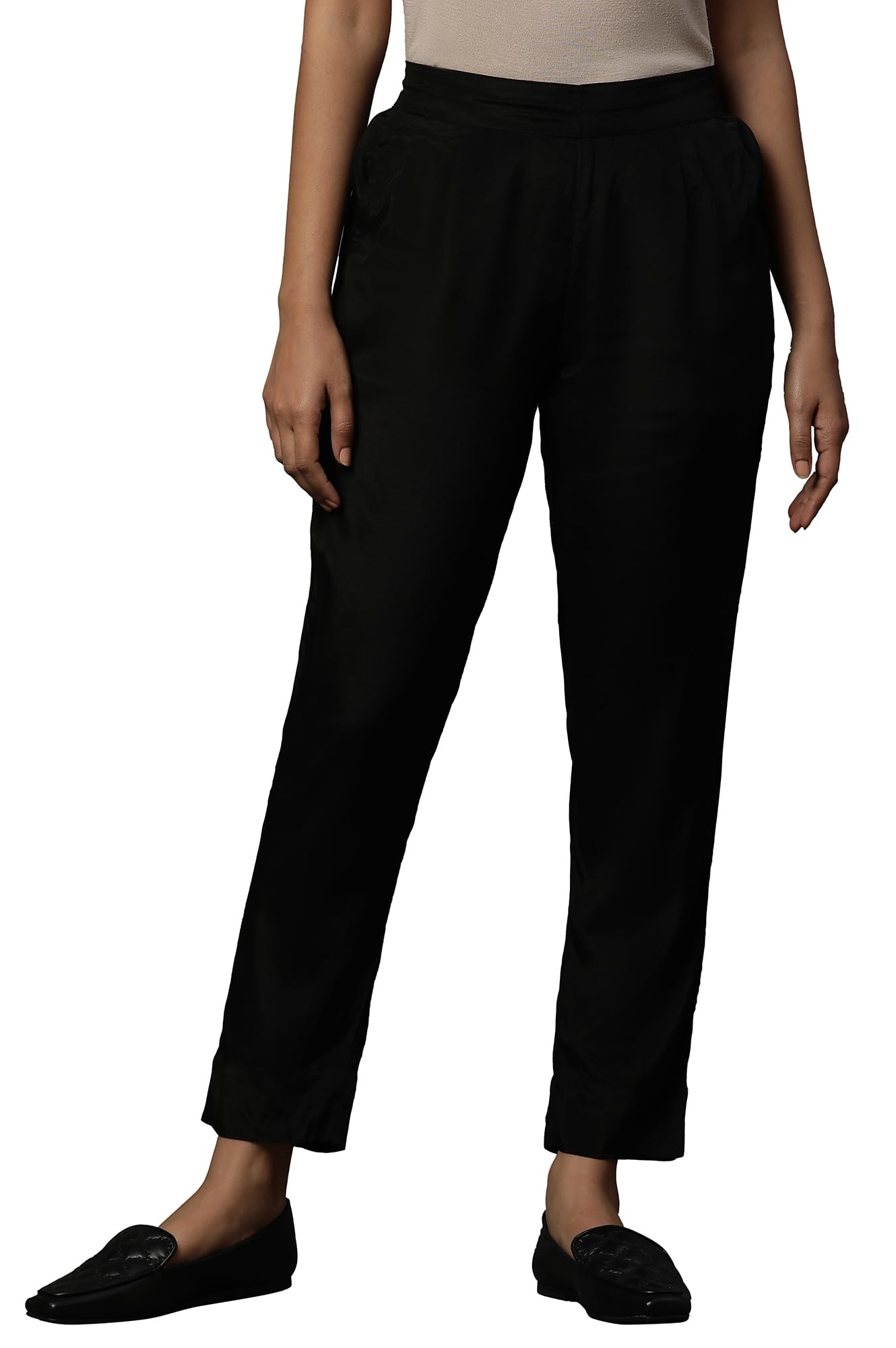 Aurelia Womens Slim Trousers (24FEA60015_Black