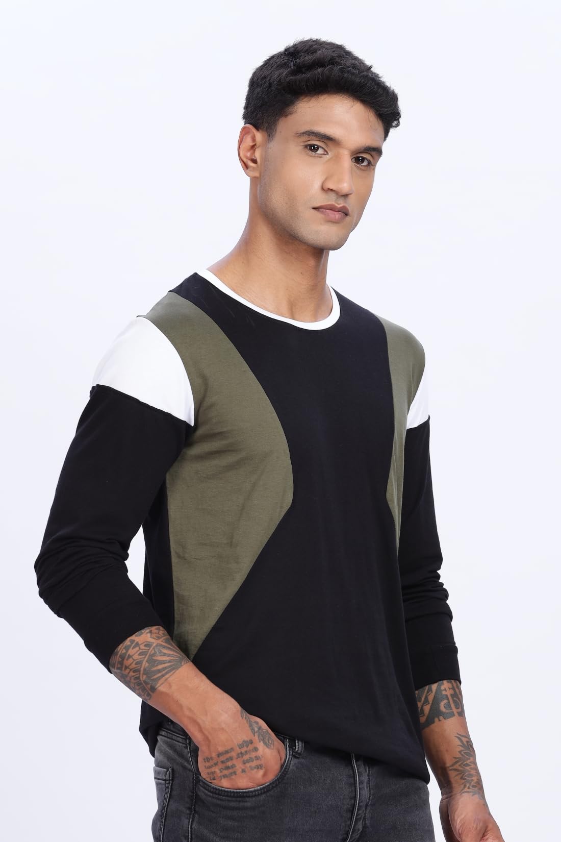 ADRO Men Full Sleeve T-Shirt | Soft Cotton Tshirt for Men|Casual Fashion Multi Color Full Sleeve Round Neck Tshirt for Men|FR24