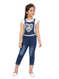 Aarika GirlS Knee Length Casual Dress White 4 Years-5 Years