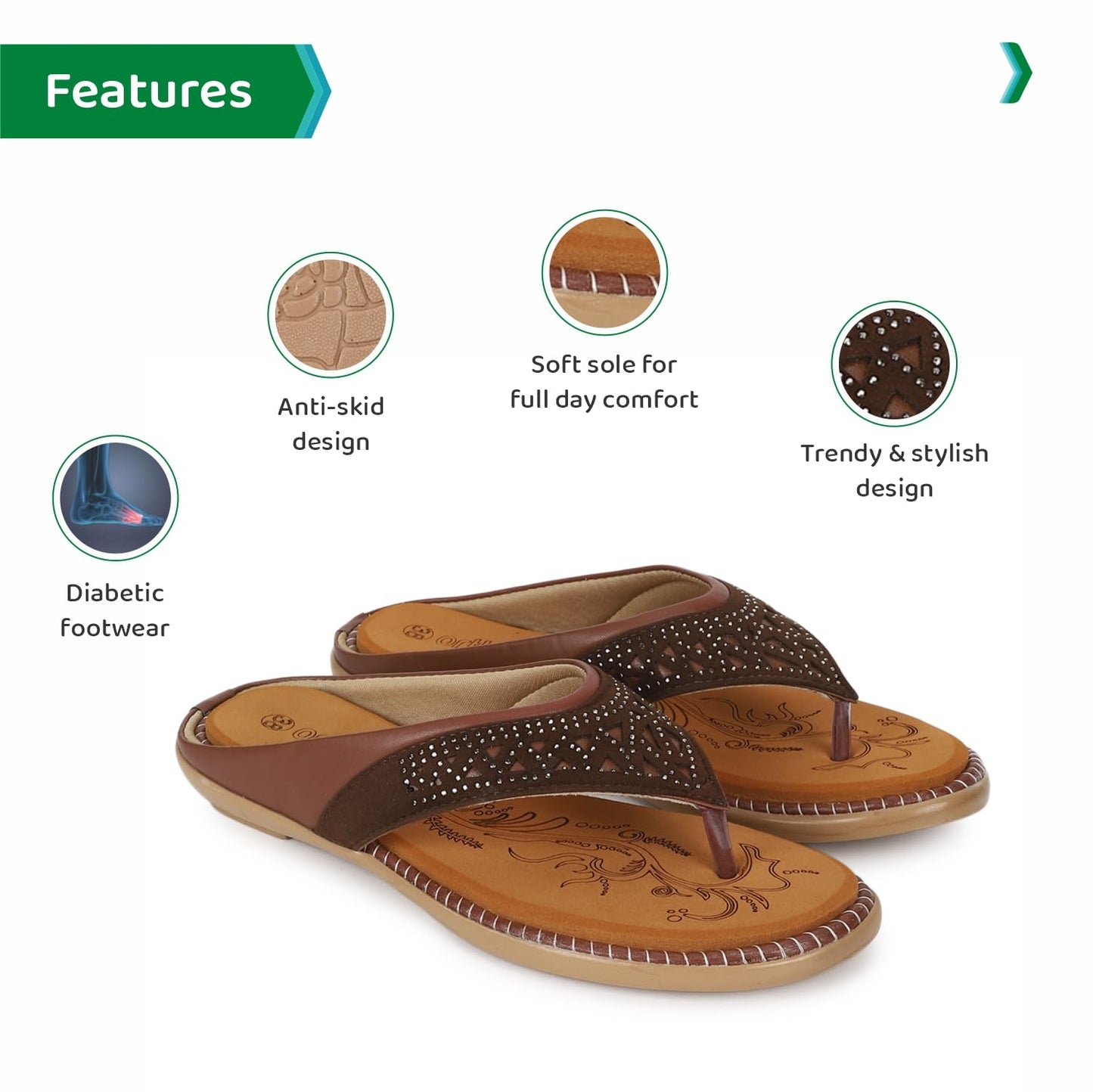 Ortho Joy Doctor Slipper For Women Fancy || Orthopedic WomenS Slipper || Comfortable Slippers For Women