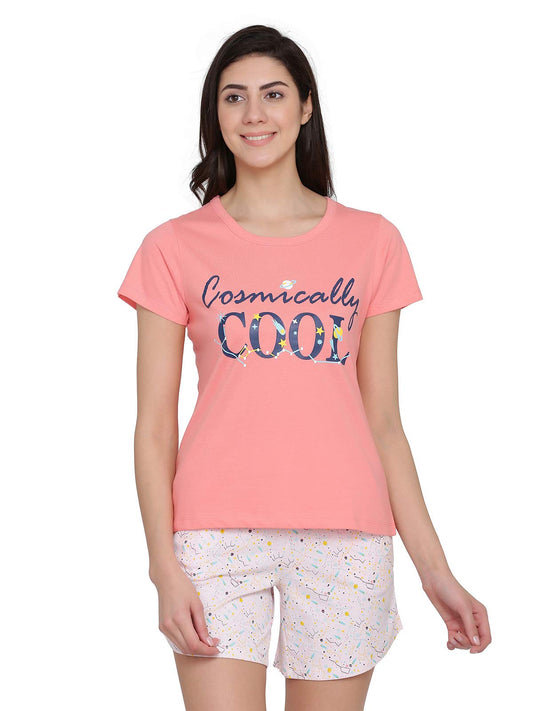 Clovia Womens Pyjama Set (LS0410P22S_Pink_Small)