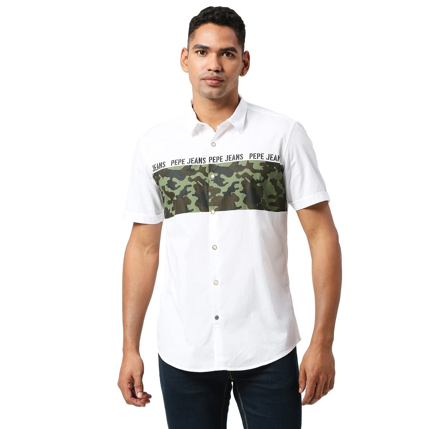Pepe Jeans MenS Regular Fit Graphic Printed Shirts