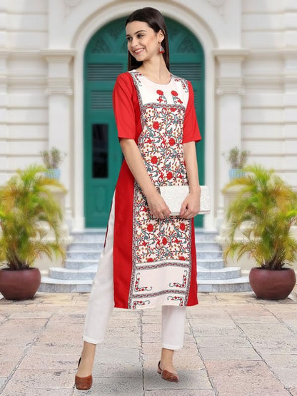 Tee Projekt Printed Crepe Kurti For Women Ll Modern Kurtis: For The Trendy You (Pack Of 6)