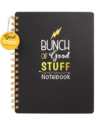 Doodle Hardbound Spiral Notebook Diary With Bookmark Dangler And 100+ Stickers | B5 | 160 Undated Ruled Pages | 80 Gsm Acid Free