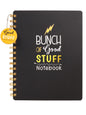 Doodle Hardbound Spiral Notebook Diary With Bookmark Dangler And 100+ Stickers | B5 | 160 Undated Ruled Pages | 80 Gsm Acid Free