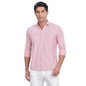 Mildin MenS Dusty Pink Pure Cotton Full Sleeve Spread Collar Regular Fit Striped Printed Formal Shirt With Patch Pocket (Dusty