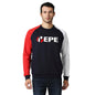 Pepe Jeans Mens Lance Sr Colourblock Sweatshirt, Navy,S