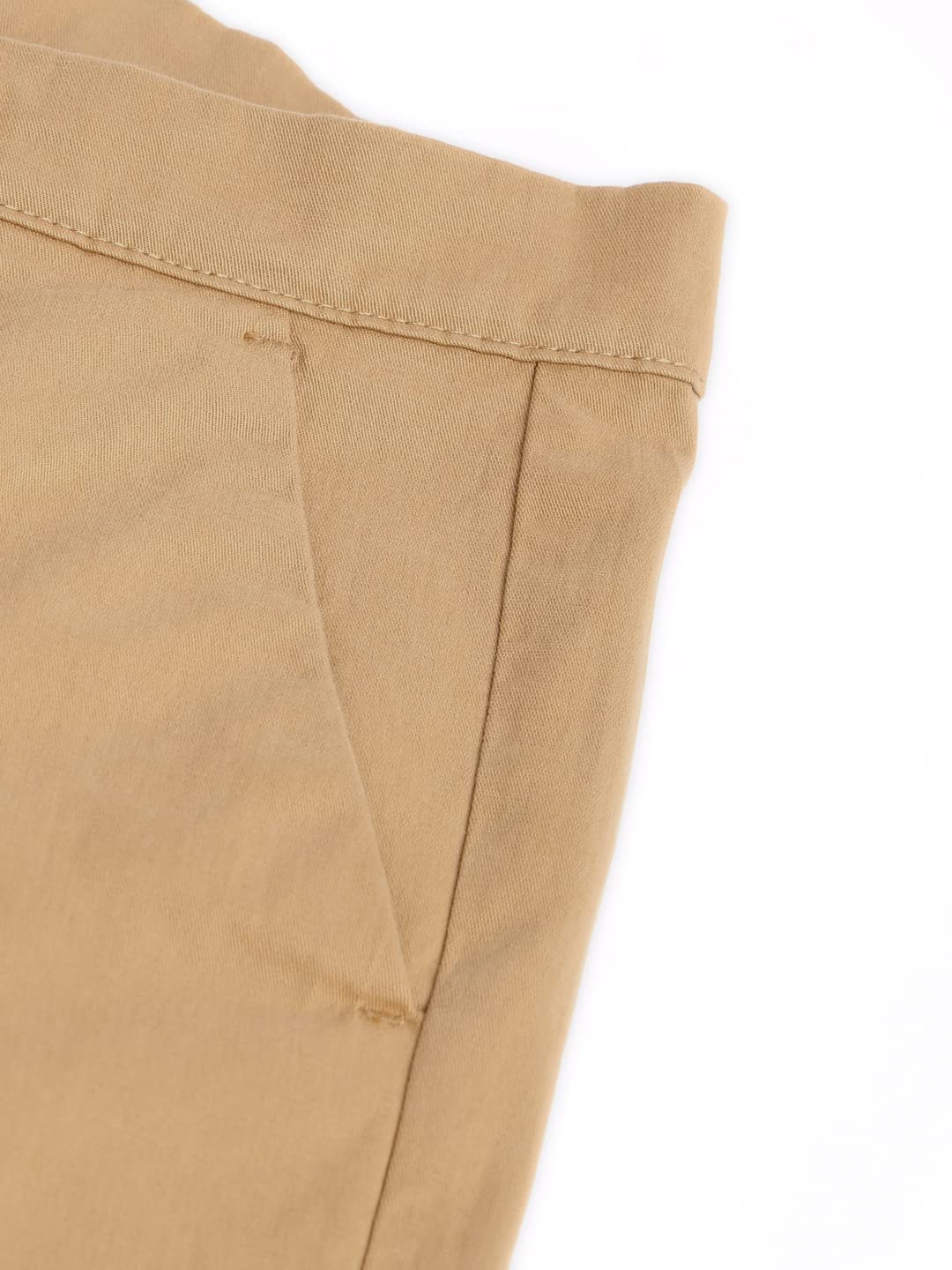 Dennis Lingo Solid Cotton Mens Casual Trouser, Tapered Fit, Mid Rise, Stretchable Ankle Length Chino Trousers Dark Khaki