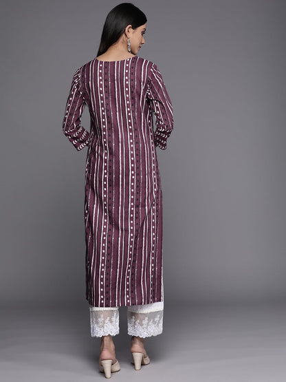 Varanga WomenS Cotton Kurta (Vkur1106_Purple