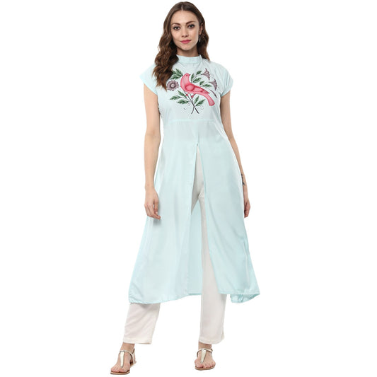 ZIYAA Straight Women's Multi Color Crepe Kurta