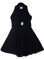 Aarika Girls Self Design Birthday Special Frock Black