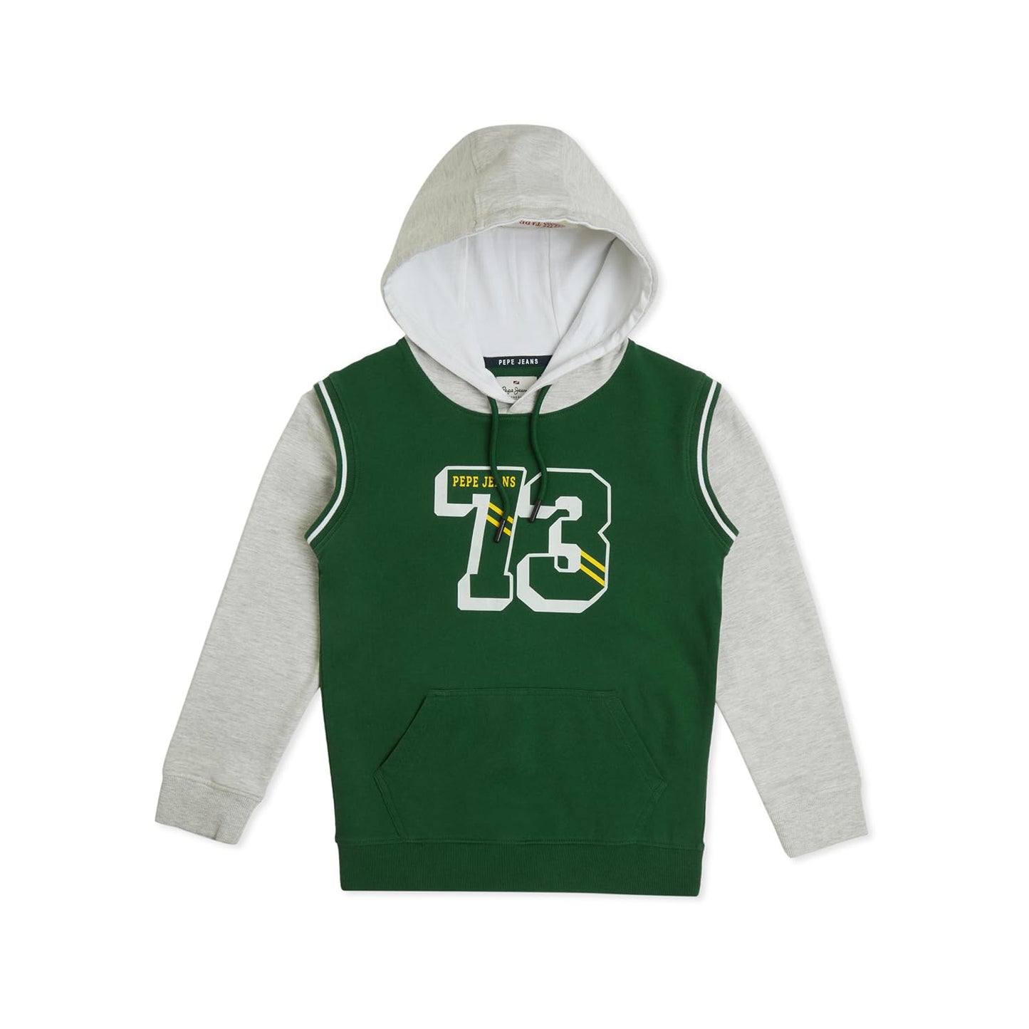 Pepe Jeans BoyS Cotton Hooded Neck Sweatshirt (Pb581585_Ivy Green