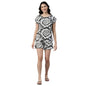 Enamor EC14 Tie & Dye Printed Home Tee and Shorts Set for Women with Ruffled Trim