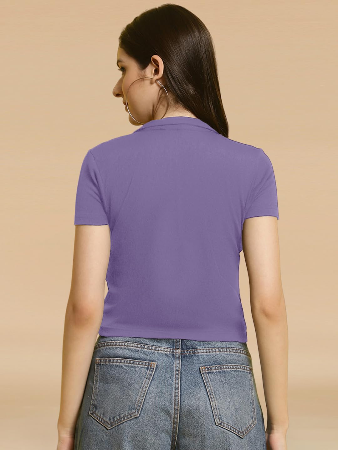 Tee Projekt Solid Stylish Casual Slim Fit Top & Tunic for Women & Girls ll College Top & T-Shirt for Women
