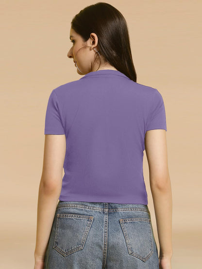 Tee Projekt Solid Stylish Casual Slim Fit Top & Tunic for Women & Girls ll College Top & T-Shirt for Women