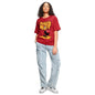 Bewakoof Looney Tunes X Merchandise Womens Feeln Hot Graphic Print Cotton T-Shirt- Oversized Fit, Round Neck, Half Sleeves 582
