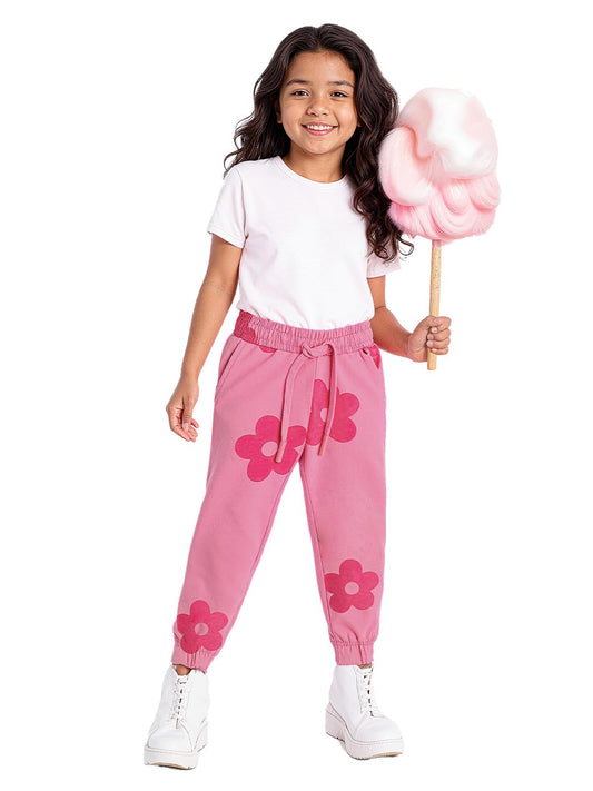 The Souled StoreTSS Originals: Pink FloraGirls Cotton Joggers