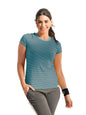 Lyra WomenS Printed Striper Round Neck Regular Fit Cotton T-Shirt