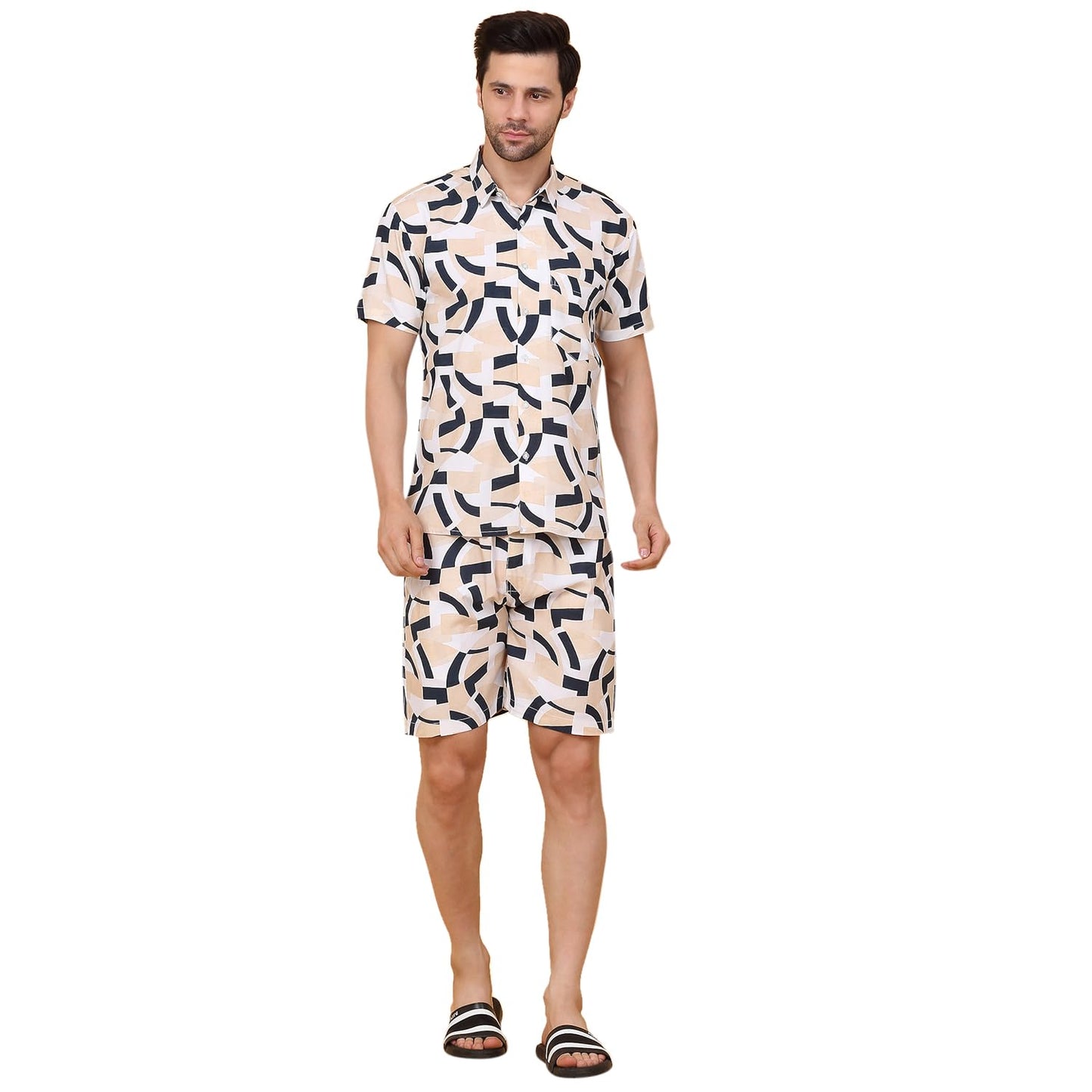 Sweet Dreams Men Printed Shorts Set